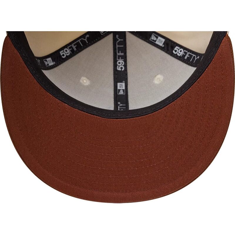 petten-plat-bruin-fitted-59fifty-league-essential-van-new-york-yankees-mlb-van-new-era