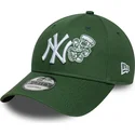 petten-gebogen-groen-verstelbaar-9forty-food-icon-van-new-york-yankees-mlb-van-new-era