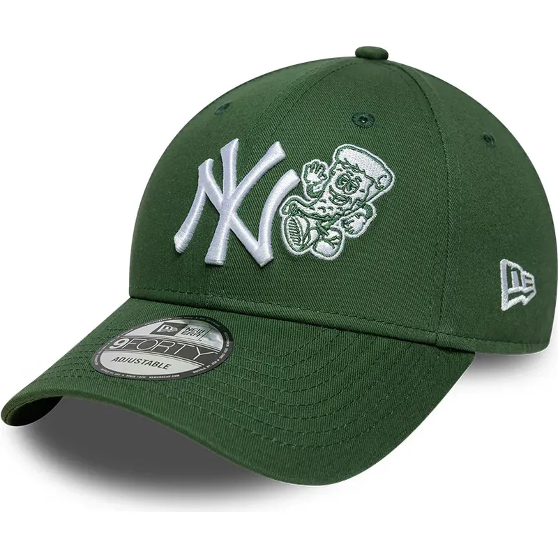 petten-gebogen-groen-verstelbaar-9forty-food-icon-van-new-york-yankees-mlb-van-new-era