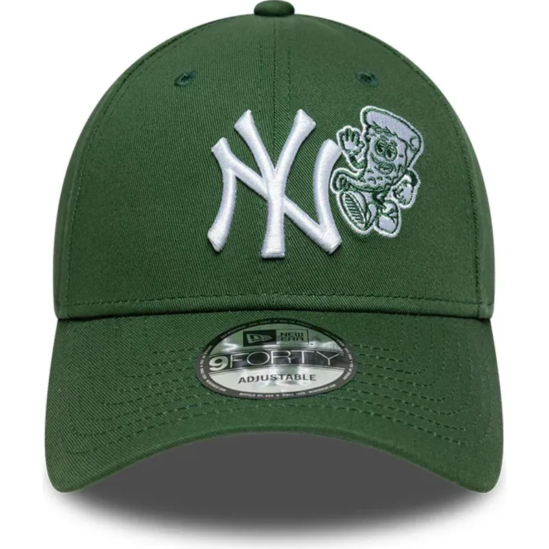 petten-gebogen-groen-verstelbaar-9forty-food-icon-van-new-york-yankees-mlb-van-new-era