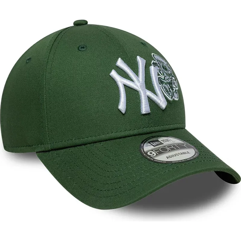 petten-gebogen-groen-verstelbaar-9forty-food-icon-van-new-york-yankees-mlb-van-new-era