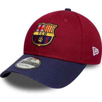 Petten gebogen rood verstelbaar 9FORTY Contrast van FC Barcelona LALIGA van New Era