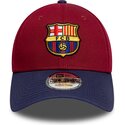 petten-gebogen-rood-verstelbaar-9forty-contrast-van-fc-barcelona-laliga-van-new-era