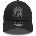 petten-gebogen-grijs-verstelbaar-9forty-metallic-outline-van-new-york-yankees-mlb-van-new-era