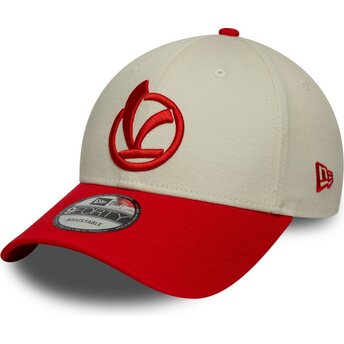 Petten gebogen rood verstelbaar 9FORTY Contrast Visor Vespa Piaggio van New Era