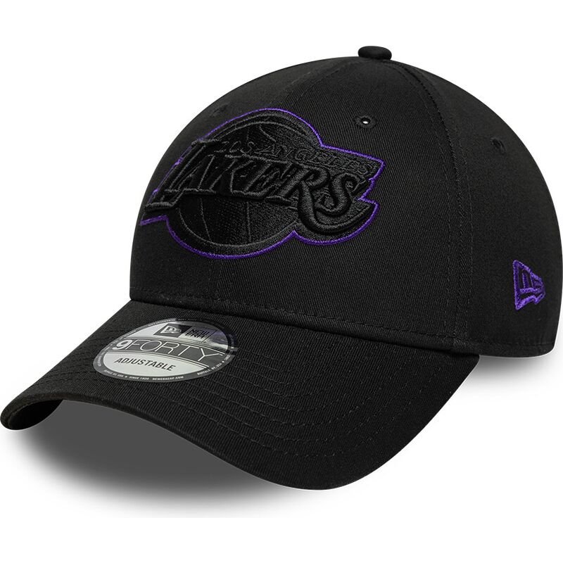 petten-gebogen-zwart-verstelbaar-9forty-outline-van-los-angeles-lakers-nba-van-new-era