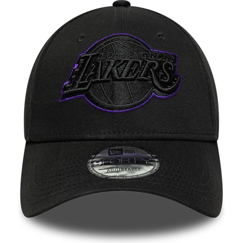 petten-gebogen-zwart-verstelbaar-9forty-outline-van-los-angeles-lakers-nba-van-new-era