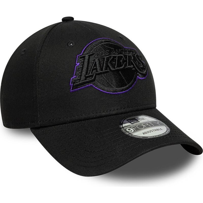 petten-gebogen-zwart-verstelbaar-9forty-outline-van-los-angeles-lakers-nba-van-new-era