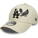 petten-gebogen-beige-verstelbaar-9forty-outdoor-icon-van-los-angeles-dodgers-mlb-van-new-era