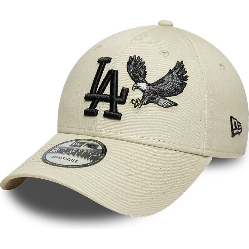 petten-gebogen-beige-verstelbaar-9forty-outdoor-icon-van-los-angeles-dodgers-mlb-van-new-era