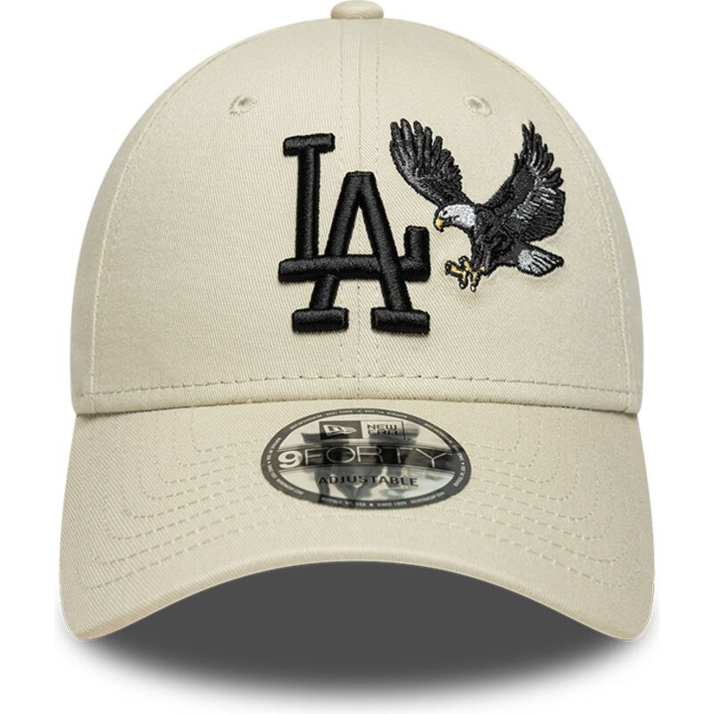 petten-gebogen-beige-verstelbaar-9forty-outdoor-icon-van-los-angeles-dodgers-mlb-van-new-era