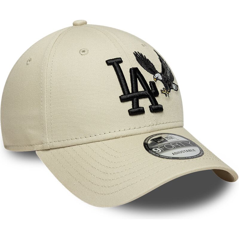 petten-gebogen-beige-verstelbaar-9forty-outdoor-icon-van-los-angeles-dodgers-mlb-van-new-era