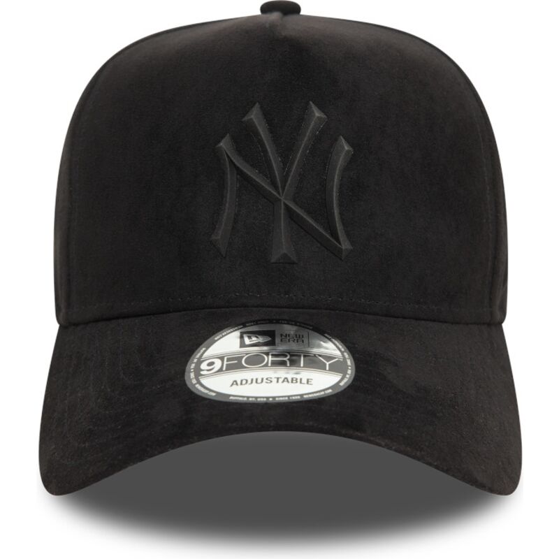 petten-gebogen-zwart-snapback-e-frame-faux-suede-van-new-york-yankees-mlb-van-new-era