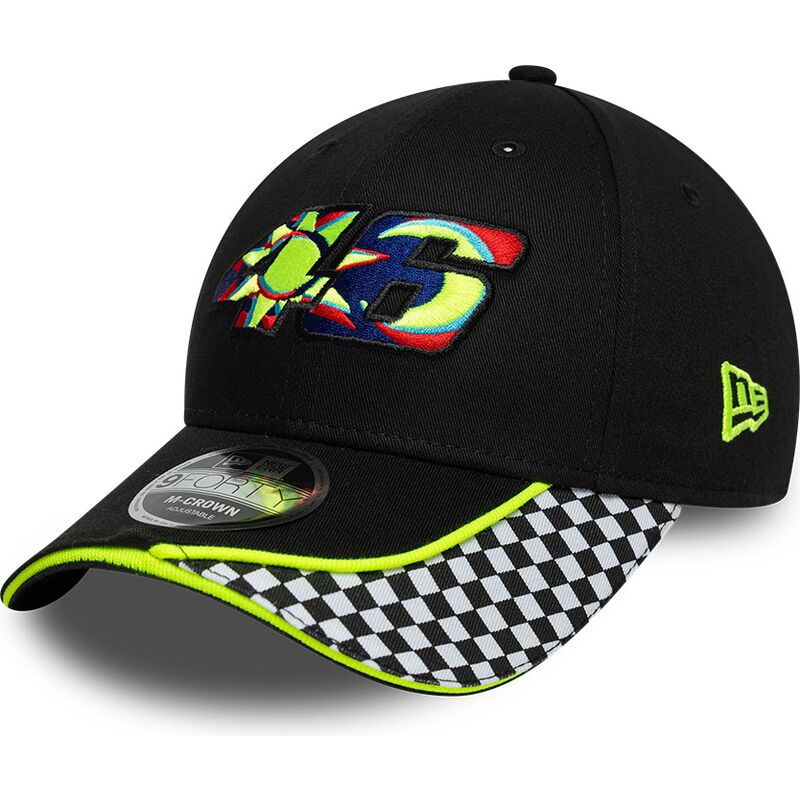 petten-gebogen-zwart-verstelbaar-9forty-m-crown-check-van-valentino-rossi-vr46-motogp-van-new-era