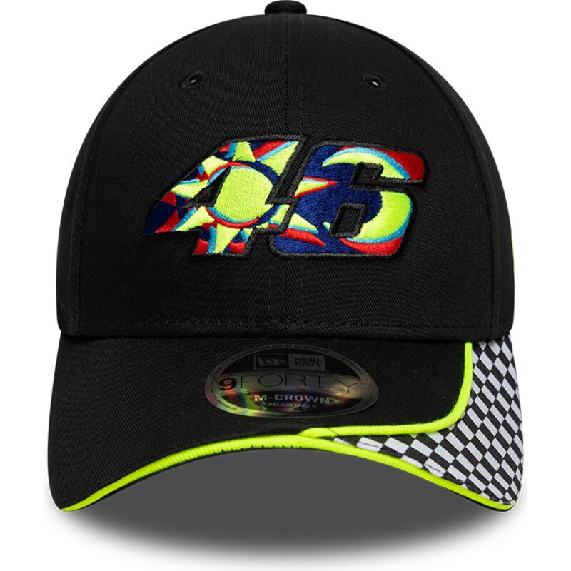 petten-gebogen-zwart-verstelbaar-9forty-m-crown-check-van-valentino-rossi-vr46-motogp-van-new-era