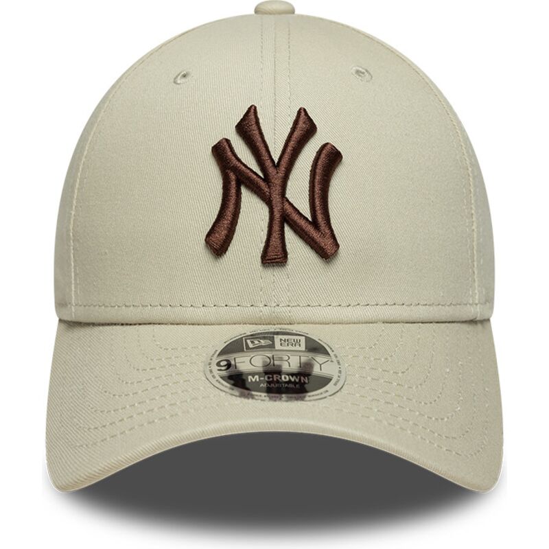 petten-gebogen-beige-snapback-9forty-m-crown-van-new-york-yankees-mlb-van-new-era