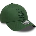 petten-gebogen-groen-snapback-9forty-m-crown-van-los-angeles-dodgers-mlb-van-new-era