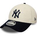 petten-gebogen-beige-verstelbaar-9forty-m-crown-cord-van-new-york-yankees-mlb-van-new-era