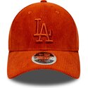 petten-gebogen-oranje-verstelbaar-9forty-m-crown-cord-van-los-angeles-dodgers-mlb-van-new-era