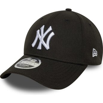 Petten gebogen zwart snapback 9FORTY M-Crown van New York Yankees MLB van New Era