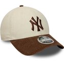 petten-gebogen-bruin-verstelbaar-9forty-m-crown-cord-van-new-york-yankees-mlb-van-new-era