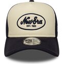 petten-gebogen-marineblauw-snapback-a-frame-oval-foam-patch-van-new-era