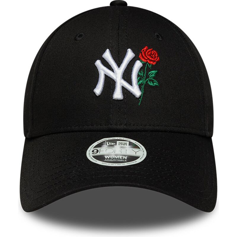 petten-gebogen-zwart-verstelbaar-9forty-flower-icon-van-new-york-yankees-mlb-van-new-era