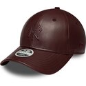 petten-gebogen-bruin-snapback-9forty-m-crown-pu-diamante-van-new-york-yankees-mlb-van-new-era