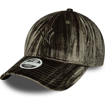 Petten gebogen groen verstelbaar 9TWENTY Velour van New York Yankees MLB van New Era