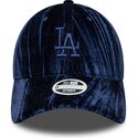 petten-gebogen-marineblauw-verstelbaar-9twenty-velour-van-los-angeles-dodgers-mlb-van-new-era