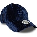 petten-gebogen-marineblauw-verstelbaar-9twenty-velour-van-los-angeles-dodgers-mlb-van-new-era