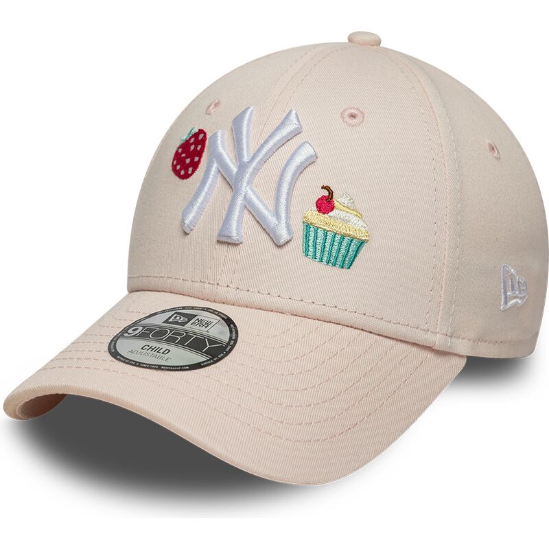 petten-gebogen-roze-verstelbaar-voor-kinderen-9forty-food-icon-cupcake-van-new-york-yankees-mlb-van-new-era