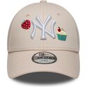petten-gebogen-roze-verstelbaar-voor-kinderen-9forty-food-icon-cupcake-van-new-york-yankees-mlb-van-new-era