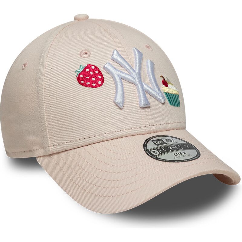 petten-gebogen-roze-verstelbaar-voor-kinderen-9forty-food-icon-cupcake-van-new-york-yankees-mlb-van-new-era
