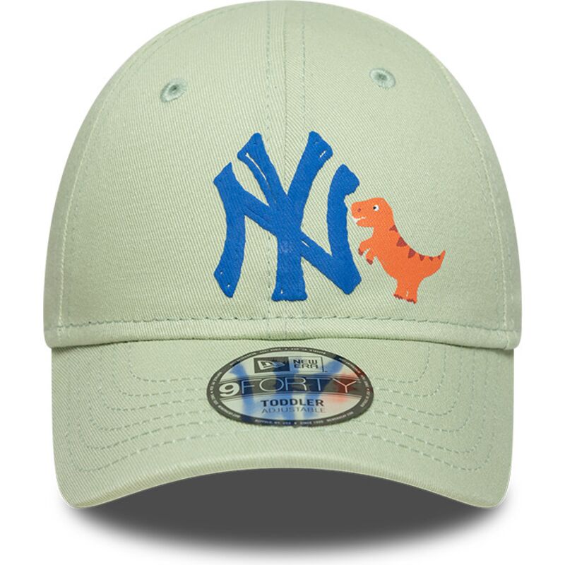 petten-gebogen-groen-verstelbaar-voor-kinderen-9forty-dino-icon-van-new-york-yankees-mlb-van-new-era