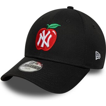 Petten gebogen zwart verstelbaar voor kinderen 9FORTY Fruit Icon Apple van New York Yankees MLB van New Era