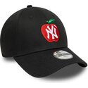 petten-gebogen-zwart-verstelbaar-voor-kinderen-9forty-fruit-icon-apple-van-new-york-yankees-mlb-van-new-era