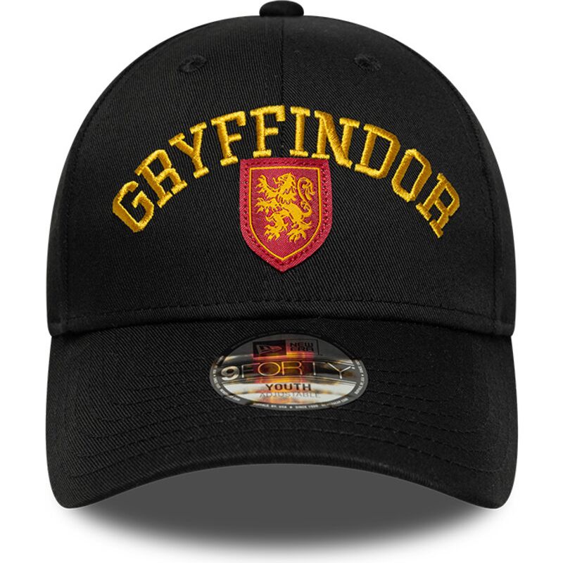 petten-gebogen-zwart-snapback-voor-kinderen-9forty-wordmark-van-gryffindor-harry-potter-van-new-era