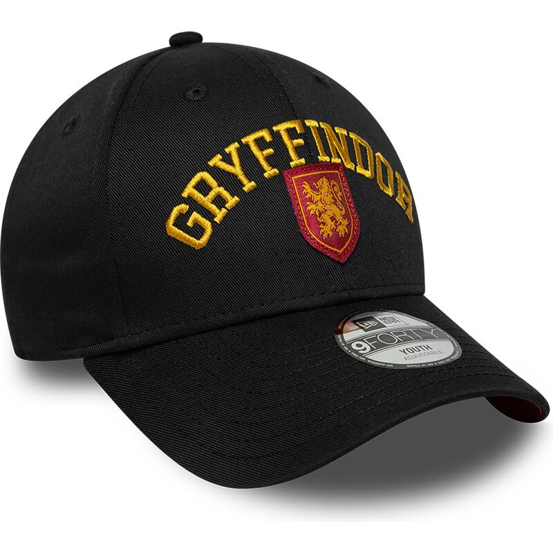 petten-gebogen-zwart-snapback-voor-kinderen-9forty-wordmark-van-gryffindor-harry-potter-van-new-era