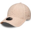 petten-gebogen-roze-snapback-voor-kinderen-rosa-9forty-m-crown-winter-borg-van-new-york-yankees-mlb-van-new-era