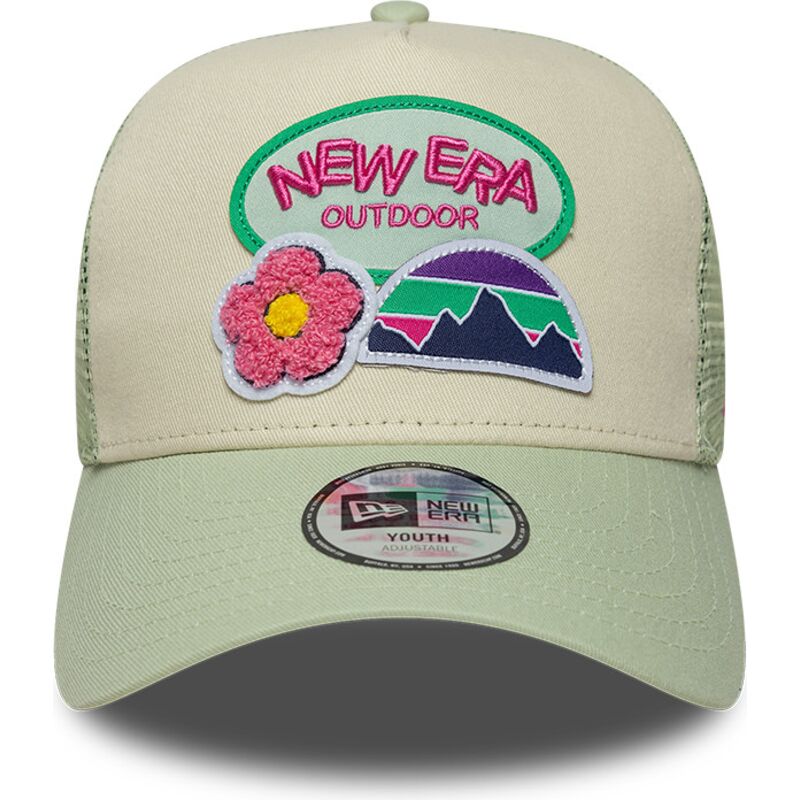 petten-gebogen-groen-snapback-voor-kinderen-a-frame-outdoor-van-new-era petten-gebogen-groen-snapback-voor-kinderen-a-frame-outdoor-van-new-era