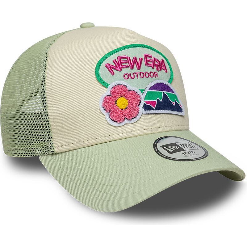 petten-gebogen-groen-snapback-voor-kinderen-a-frame-outdoor-van-new-era petten-gebogen-groen-snapback-voor-kinderen-a-frame-outdoor-van-new-era