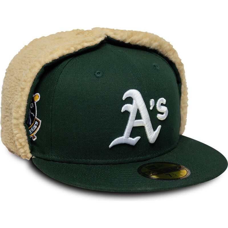 petten-plat-groen-fitted-59fifty-dogear-world-series-van-oakland-athletics-mlb-van-new-era
