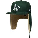 petten-plat-groen-fitted-59fifty-dogear-world-series-van-oakland-athletics-mlb-van-new-era