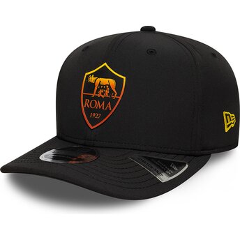 Petten gebogen zwart snapback 9SEVENTY Stretch Snap REPREVE van Associazione Sportiva Roma Serie A van New Era