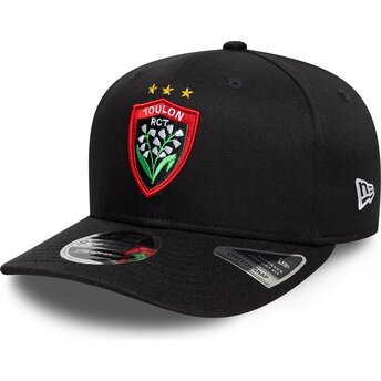 Petten gebogen zwart snapback 9SEVENTY Stretch Snap Lily van Rugby Club Toulonnais French Rugby Federation FFR van New Era