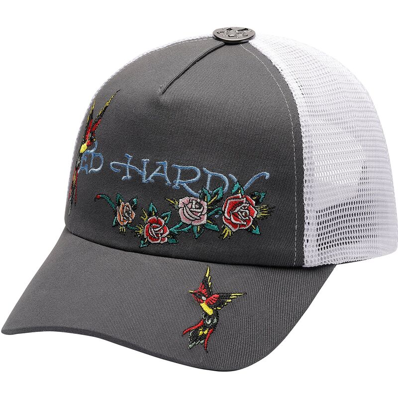 petten-gebogen-grijs-snapback-floral-swallow-van-ed-hardy