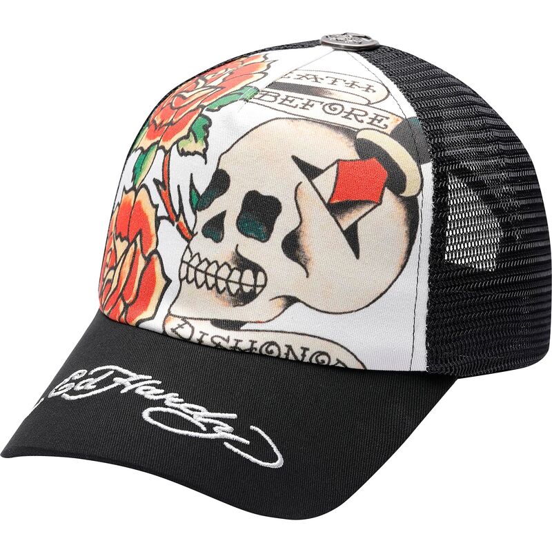 petten-gebogen-zwart-snapback-before-dishonor-van-ed-hardy