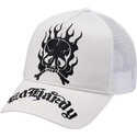 petten-gebogen-wit-snapback-gothic-skull-in-flames-van-ed-hardy