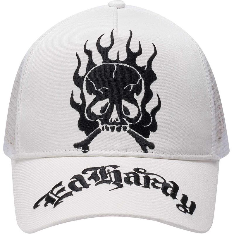 petten-gebogen-wit-snapback-gothic-skull-in-flames-van-ed-hardy